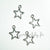 EP Breloques étoiles argentées,Breloque argent tibétain,argent tibétain, breloque argent, création bijoux,12mm, x 5,G2369