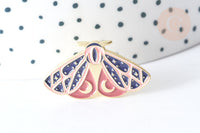 Broche pin's papillon mystique zamac doré 15.5x27mm, x1 (G7848)