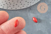 EP Cabochon marquise corail rouge naturel 5x10mm, x1 G3372