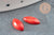 EP Cabochon marquise corail rouge naturel 5x10mm, x1 G3372