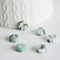 EP Cabochon rond agate blanc-vert naturelle 10mm, x1 (G1923)