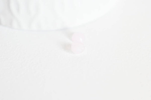 EP Cabochon rond quartz rose naturelle 6mm, x1 (G2228)