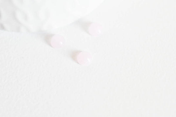 EP Cabochon rond quartz rose naturelle 6mm, x1 (G2228)