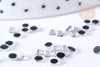 EP Cabochon strass cristal AB blanc, cabochon plastique, strass couture, customisation,1 gramme