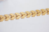 EP Chaine chevron laiton doré mat, fourniture créative, chaine bijou, création bijoux,chaine fantaisie,sans nickel, grossiste,7.5mm, 100 cm-G27