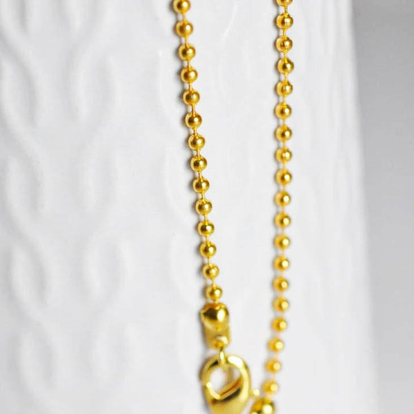 EP Chaine fine dorée boule 1.5mm/40cm, x1 -G1661