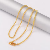 EP Chaine fine dorée boule 1.5mm/40cm, x1 -G1661
