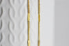EP Chaine fine dorée fantaisie laiton doré 14K avec fermoir,2mm, 45cm-G0644