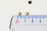 EP Charm à coller imitation Pierre et zamac doré 4-5mm, x1 boite (G4229)