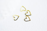 EP Charm à coller zamac doré thème coeur pour décorer pierres et bijoux,4-5mm, boite de 200, x1 G4310