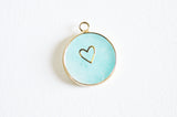 EP Charm à coller zamac doré thème coeur pour décorer pierres et bijoux,4-5mm, boite de 200, x1 G4310