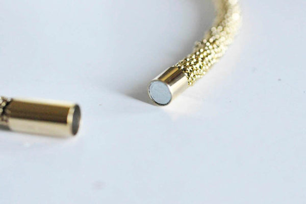 EP Collier acier dorée 14k, fourniture créative,collier acier, création bijoux,nickel free, plaqué or, chaine complète,7mm, 45cm