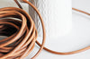 EP Cordon cuir marron, cordon pour bijoux,cordon cuir, fourniture créative,cuir naturel, cordon en cuir, Diamètre 4mm, longueur 1mètre,G3063