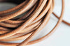 EP Cordon cuir marron, cordon pour bijoux,cordon cuir, fourniture créative,cuir naturel, cordon en cuir, Diamètre 4mm, longueur 1mètre,G3063