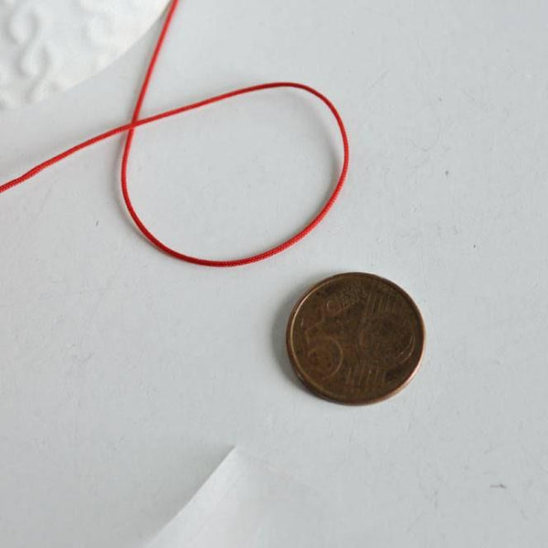 EP Cordon polyester rouge 0.7mm, 5 ou 10 mètres,G3218