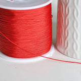 EP Cordon polyester rouge 0.7mm, 5 ou 10 mètres,G3218