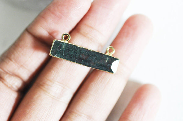EP ÉPUISÉ Pendentif rectangle agate verte mousse,pendentif bijoux, pendentif agate,pendentif pierre, agate naturelle,agate mousse,30.5mm,G2654