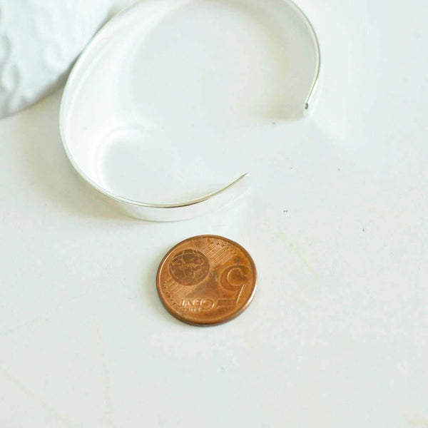 EP Manchette réglable laiton Plaqué argent 925, fournitures créatives, bracelet argent, création bijoux, plaqué argent,argent 925, 6mm