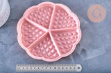 EP Moule à gauffre silicone rose, Moule patisserie, moule en silicone pour réaliser des gateaux ou inclusion en résine,17.4cm x1 G4178