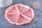 EP Moule à gauffre silicone rose, Moule patisserie, moule en silicone pour réaliser des gateaux ou inclusion en résine,17.4cm x1 G4178