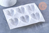 EP -Moule en silicone 6 coeurs 22cm, x1 G5944