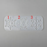 Moules en silicone 3 flocons de neige, outil pour résine et loisirs créatifs,230mm, x1 G4973