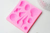 EP Moules en silicone COQUILLAGES, Moule patisserie, moule en silicone pour réaliser des bijoux avec inclusion en résine,7.6cm x1 G4077