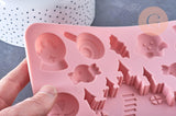 EP Moules en silicone rose halloween, Moule patisserie, moule en silicone pour réaliser des bijoux avec inclusion en résine,7.6cm x1 G5662
