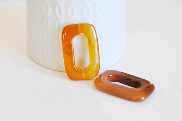EP NE PAS RENOUVELER Pendentif rectangle agate, pendentif pierre agate naturelle, 40mm, x1 G0715