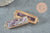 EP-Pendentif Connecteur rectangle améthyste naturelle laiton doré 34mm,x1 G3935