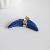EP Pendentif Croissant lune lapis lazulis quartz rose Opalite agate noire, fournitures créatives, pendentif pierre,pierre naturelle, 43mm