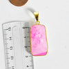 EP Pendentif agate rose doré 38mm, x1 (G1308)