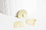 EP Pendentif arc demi-cercle U laiton brut brossé 16mm,x 2-G1731