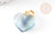 EP -Pendentif coeur fluorite violette dorée 17.5mm, x1 G6112