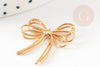 EP-Pendentif connecteur noeud papillon laiton doré 16K 29mm,pendentif doré pour création bijoux DIY, x1 G9239
