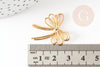 EP-Pendentif connecteur noeud papillon laiton doré 16K 29mm,pendentif doré pour création bijoux DIY, x1 G9239