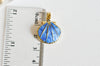 EP Pendentif coquillage doré bleu 24.5mm,x 2 -G0371
