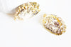 EP Pendentif coquillage naturel doré, fourniture créative, pendentif doré, création bijoux, coquillage bijou,coquillage or, 30-40mm-G1203