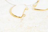 EP Pendentif demi-lune jade blanc,creation bijou,Pendentif bijoux, pendentif pierre, pierre naturelle,jade naturel,création bijoux, 32mm-G2131