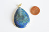 EP Pendentif goutte Lapis Lazulis naturelle, 48-57mm, x1 -G0108