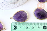EP Pendentif goutte améthyste violette 19-20mm, x1 G5626