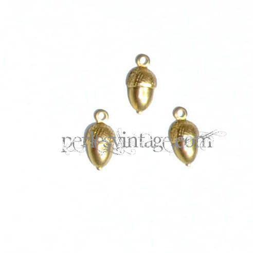 EP Pendentif mini gland en laiton brut