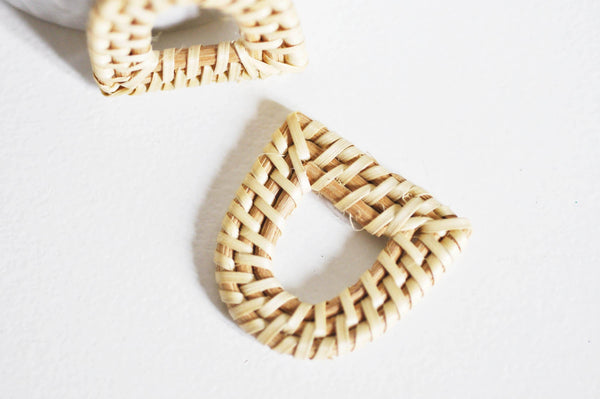 EP-Pendentif osier tressé naturel 35-39mm, X2 G3119