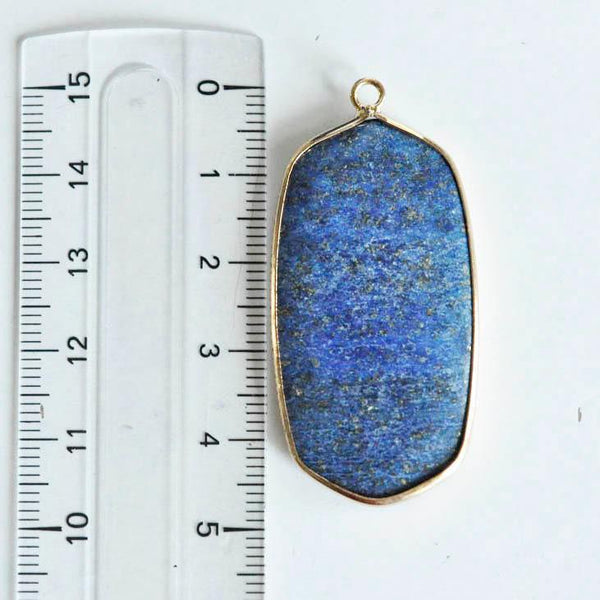 EP Pendentif ovale lapis lazulis,Pendentif pour bijoux, pendentif pierre, pierre naturelle, pendentif bleu,lapis lazulis naturel,49mm - G365
