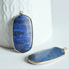 EP Pendentif ovale lapis lazulis,Pendentif pour bijoux, pendentif pierre, pierre naturelle, pendentif bleu,lapis lazulis naturel,49mm - G365
