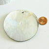 EP Pendentif rond nacre ,fourniture créative, pendentif coquillage, coquillage marron, coquillage naturel,création bijoux, 80mm,-G1223