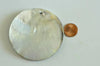 EP Pendentif rond nacre ,fourniture créative, pendentif coquillage, coquillage marron, coquillage naturel,création bijoux, 80mm,-G1223