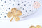 EP Pendentif trèfle 4 feuilles laiton brut 22mm, x2 (G6444)