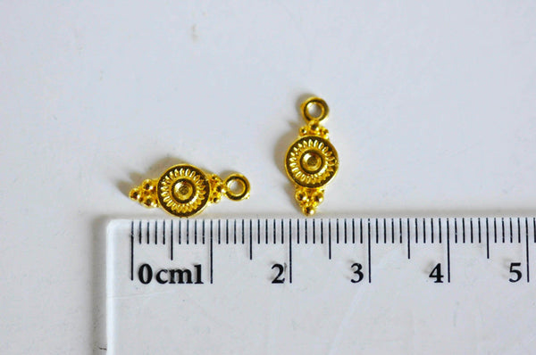 EP Pendentifs connecteurs ronds laiton doré,fournitures créatives,connecteurs doré,sans nickel, création bijoux, x 10, 16mm-G642