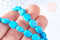 EP Perle Howlite ovale teintée turquoise naturelle 11mm,perle pierre howlite naturelle ,le fil de 40cm